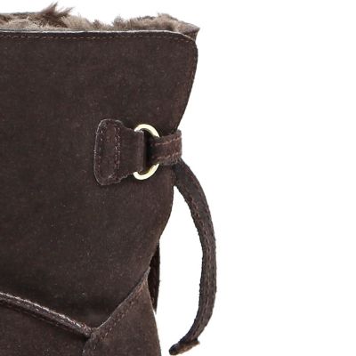 Mini girls brown faux fur lined boots